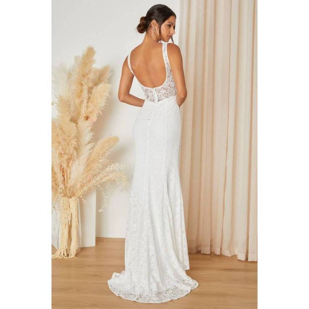 Lulus Beloved Eternity White Lace Sleeveless Maxi Dress - Size XXS
